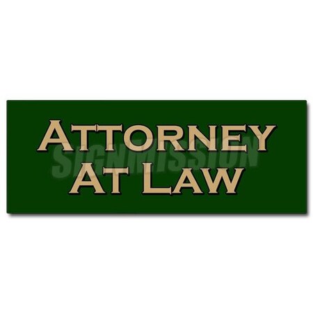 Signmission ATTORNEY AT LAW DECAL sticker lawyer attorney justice prosecute counsel, D-12 Attorney At Law D-12 Attorney At Law